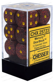 d6 Cube 16mm Speckled Mercury (12)