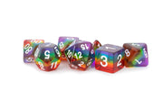 Metallic Dice Games 7-Set: 16mm: TR RBWwh