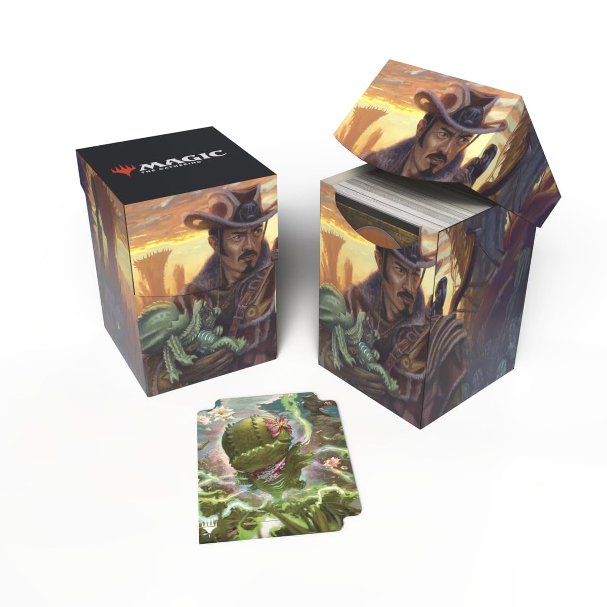 Ultra Pro - Outlaws of Thunder Junction 100+ Deck Box® Ft. Yuma for Magic: The Gathering, TCG collectible gaming accessory protective card deck holder