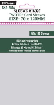 Sleeve Kings WOTR-Tarot Card Sleeves (70x120mm) -110 Pack, 60 Microns