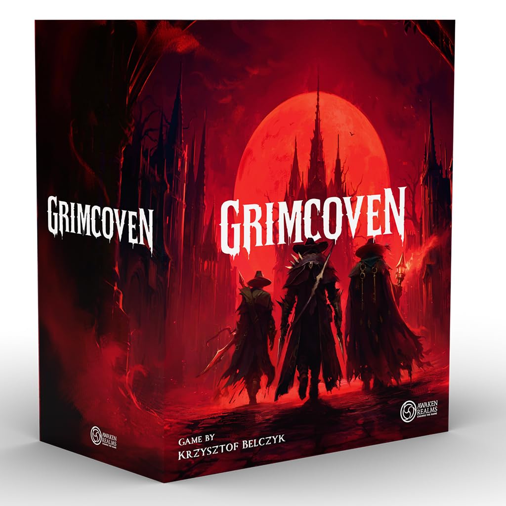 Awaken Realms Grimcoven Small Box (Core Box + Stretch Goals) Standard Edition - Dark Victorian Boss Battler Board Game, Tactical Miniature Combat, Ages 14+, 1-5 Players, 3 Hour Playtime