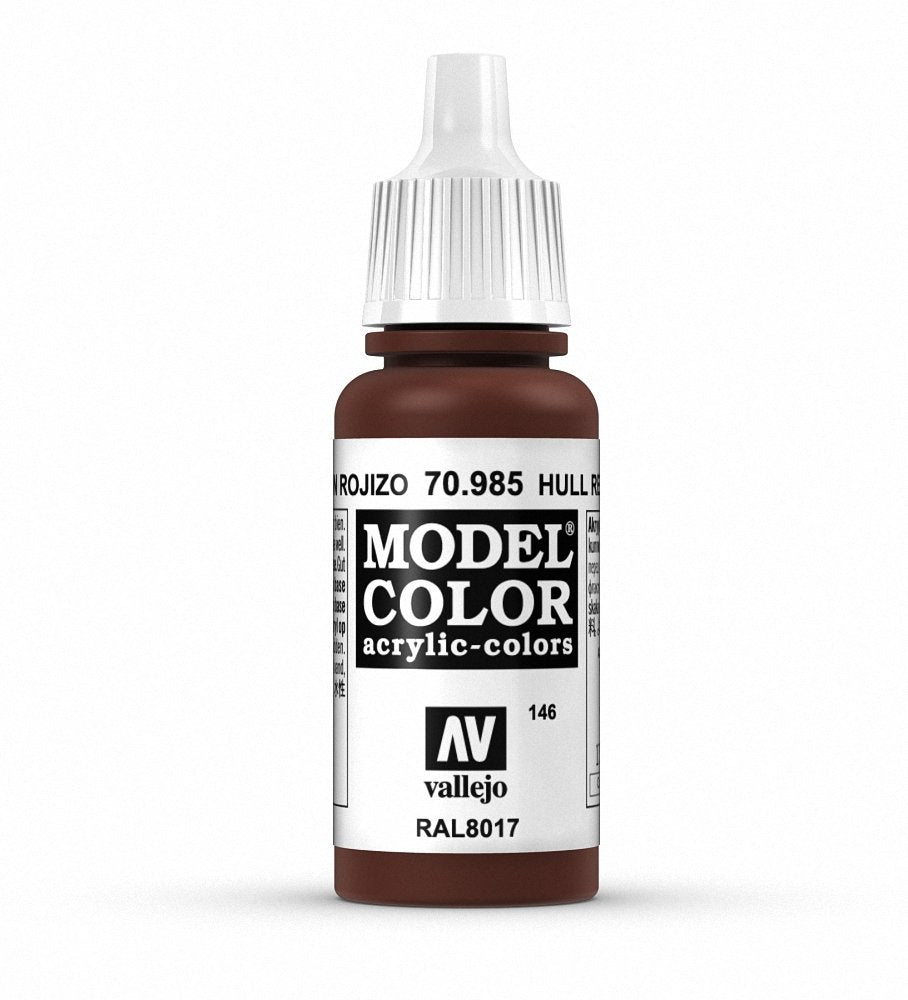 Vallejo Hull Red Model Color Paint, 18ml