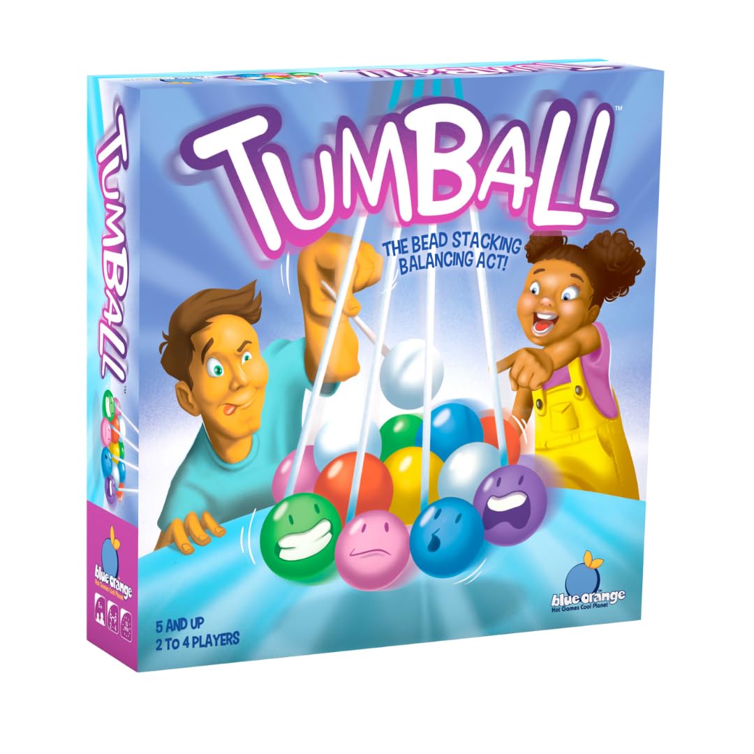 Blue Orange Tumball Action Dexterity Game - Family or Adult Party Bead Stacking Game for 2 to 4 Players Games. Recommended for Ages 5 & Up.
