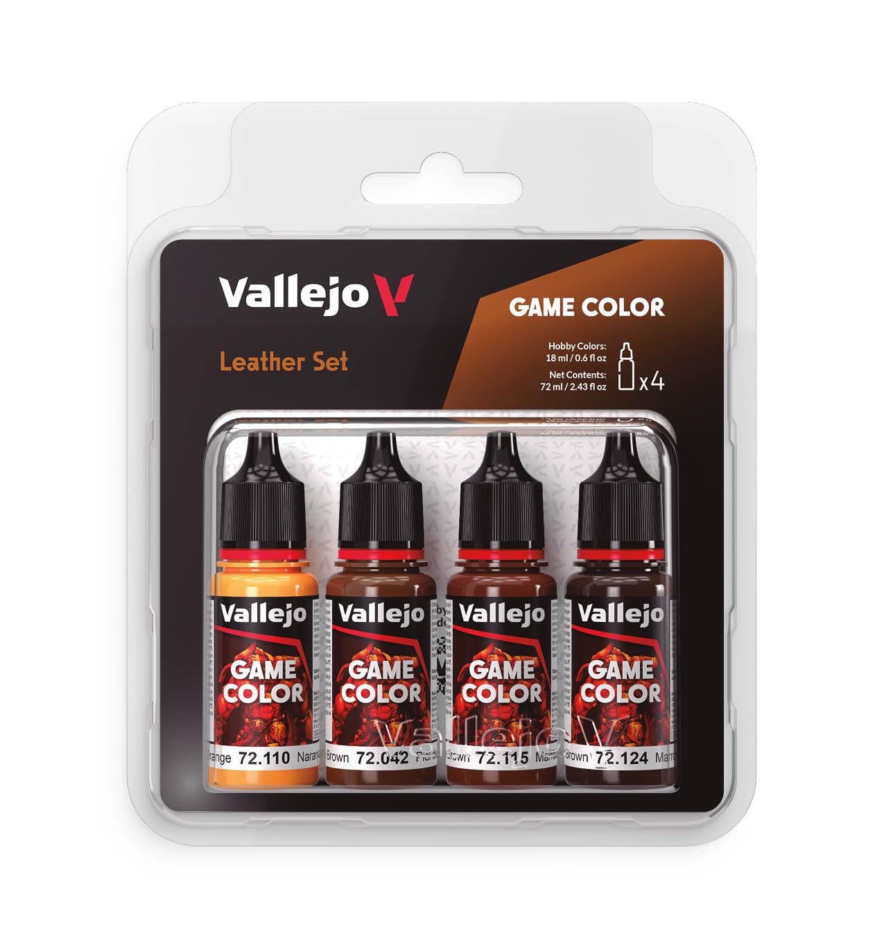 Vallejo - Leather Color Set | Game Color | Contains 4 Bottles x 18 ml (0.60 fl.oz.)