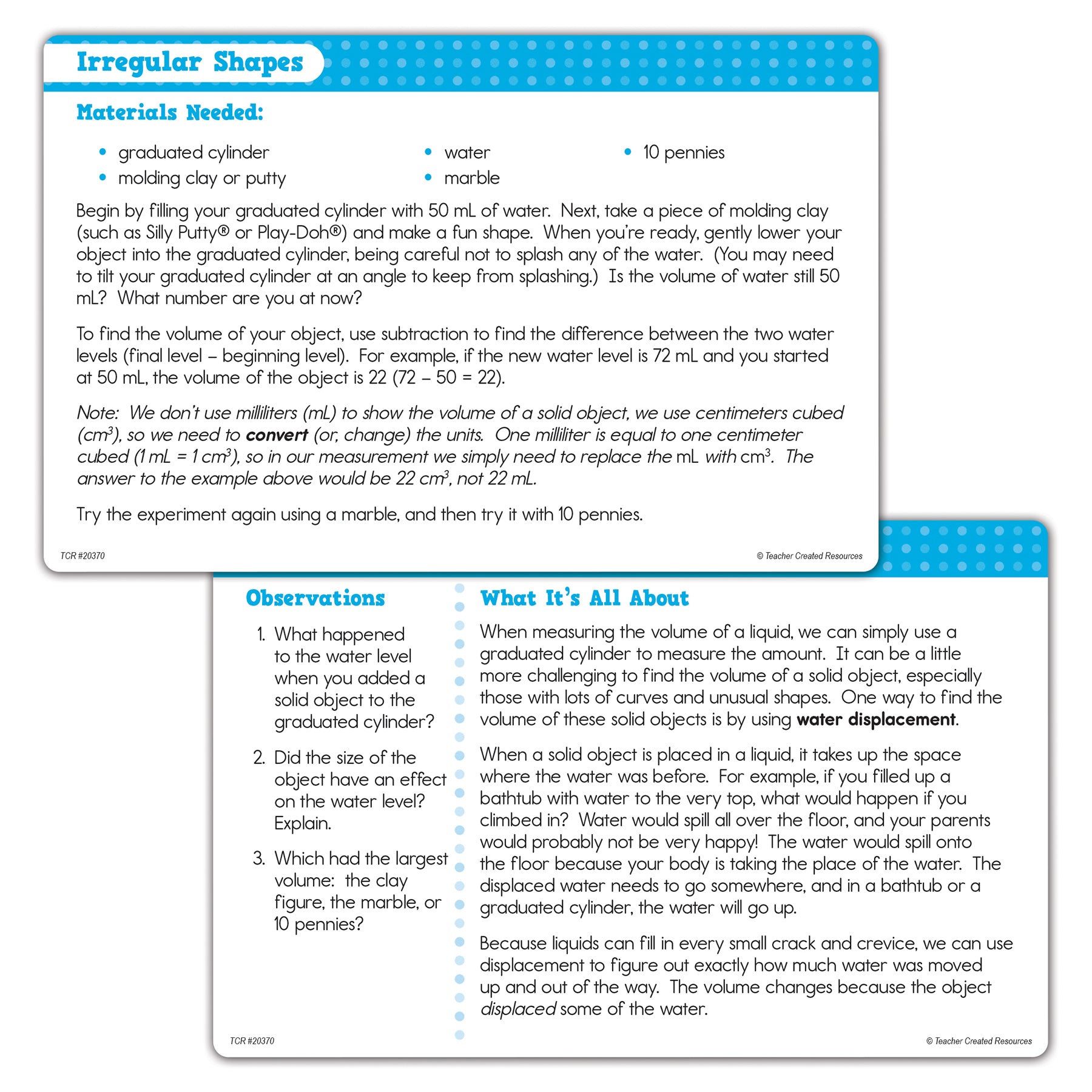 Up-Close Science: Graduated Cylinders Activity Set