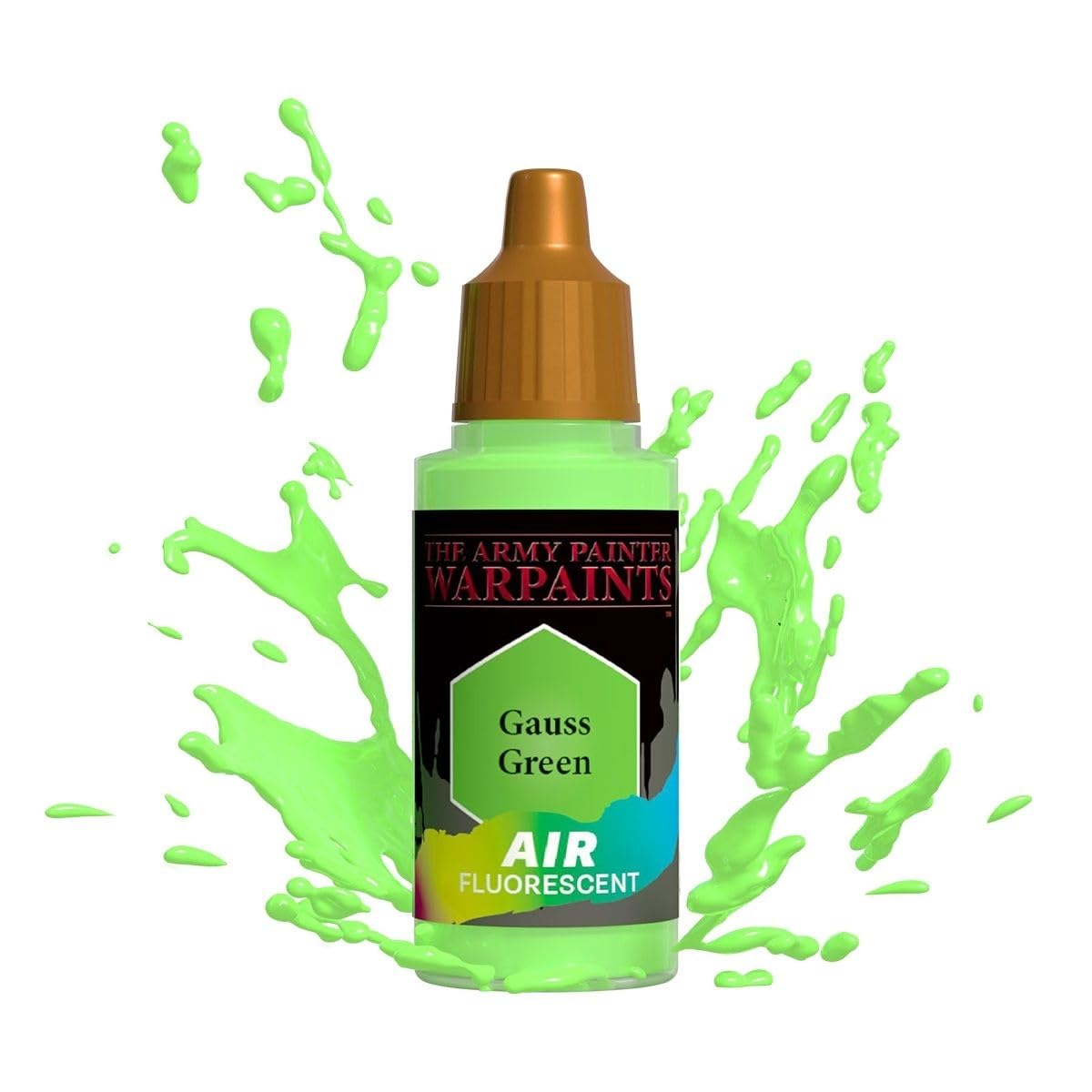 Warpaints: Fluo: Air Gauss Green – 1x 18ml Acrylic Paint by The Army Painter Hobby Paint – Dungeons and Dragons Miniatures, Warhammer 40K Miniatures, Models – TTRPG D&D DND