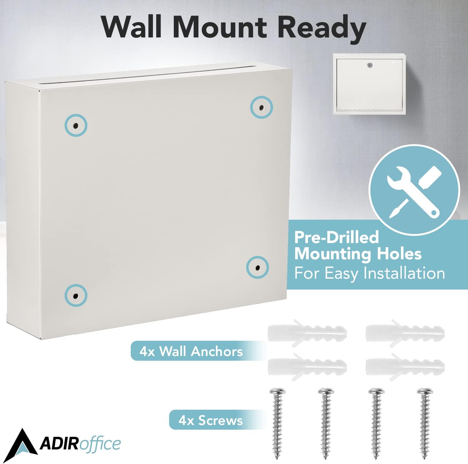 Wall Mountable Large Steel  Drop Box