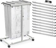 Mobile Vertical Plan Center with 12 30" Hanging Clamps