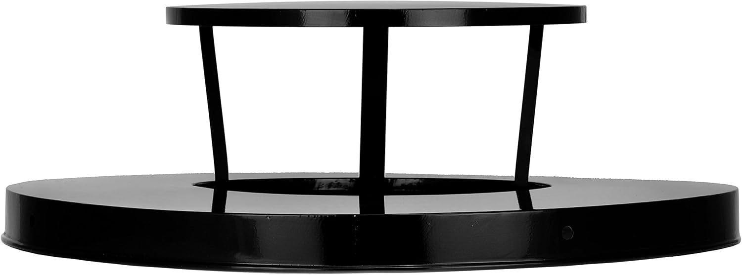 Alpine Industries Rain Bonnet Lid for Outdoor Metal Waste Receptacle - 38 Gallon Black