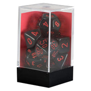 Chessex Dice Translucent: 7pc Smoke/Red, Grey