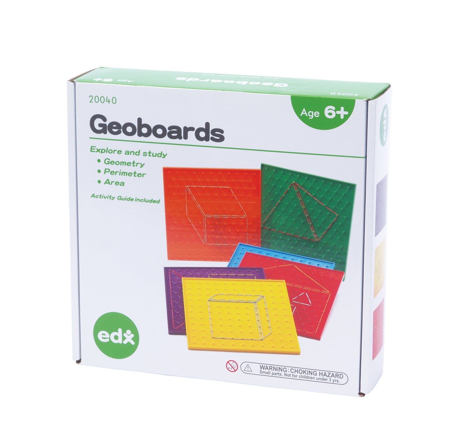 Double-Sided Geoboard Set - 11 X 11 Grid / 121-Pin Isometric Array - Set of 6