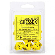 d10 Clamshell Opaque Yellow with Black (10)