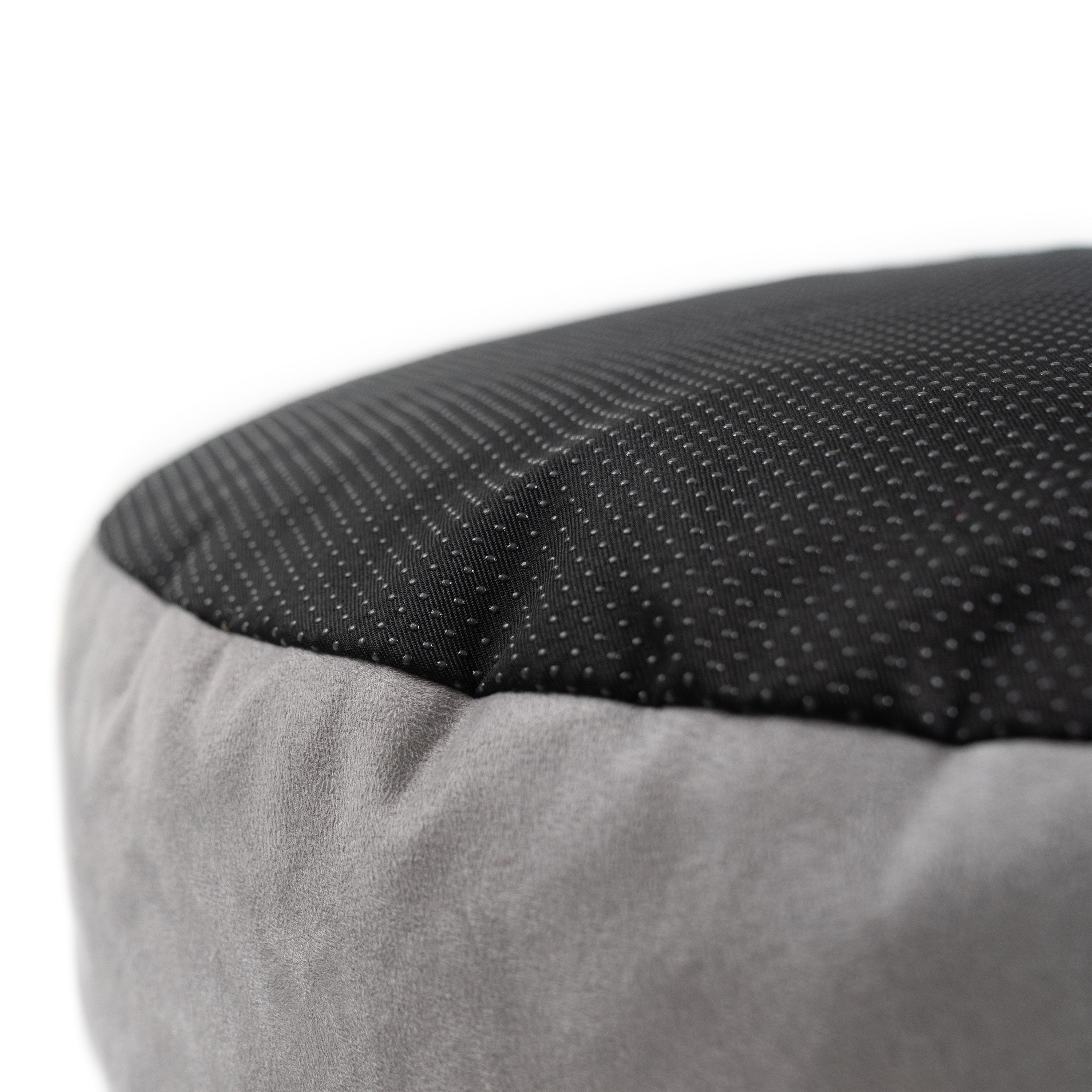 Jaxx Robbi Dog Bed Bean Bag – Round Bed with Machine Washable Cover and No-Slip Base - Supportive Memory Foam for Senior Dogs & Joint Pain Relief - Ultimate Comfort & Luxury - Medium, Grey / Charcoal