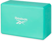 Reebok Solid Yoga Block (Cyber Mint), 4” x 6” x 9” Yoga Brick with Lightweight Support for Flexibility, Balance & Alignment, Portable Foam Block for Fitness, Home Workout, Stretching & More