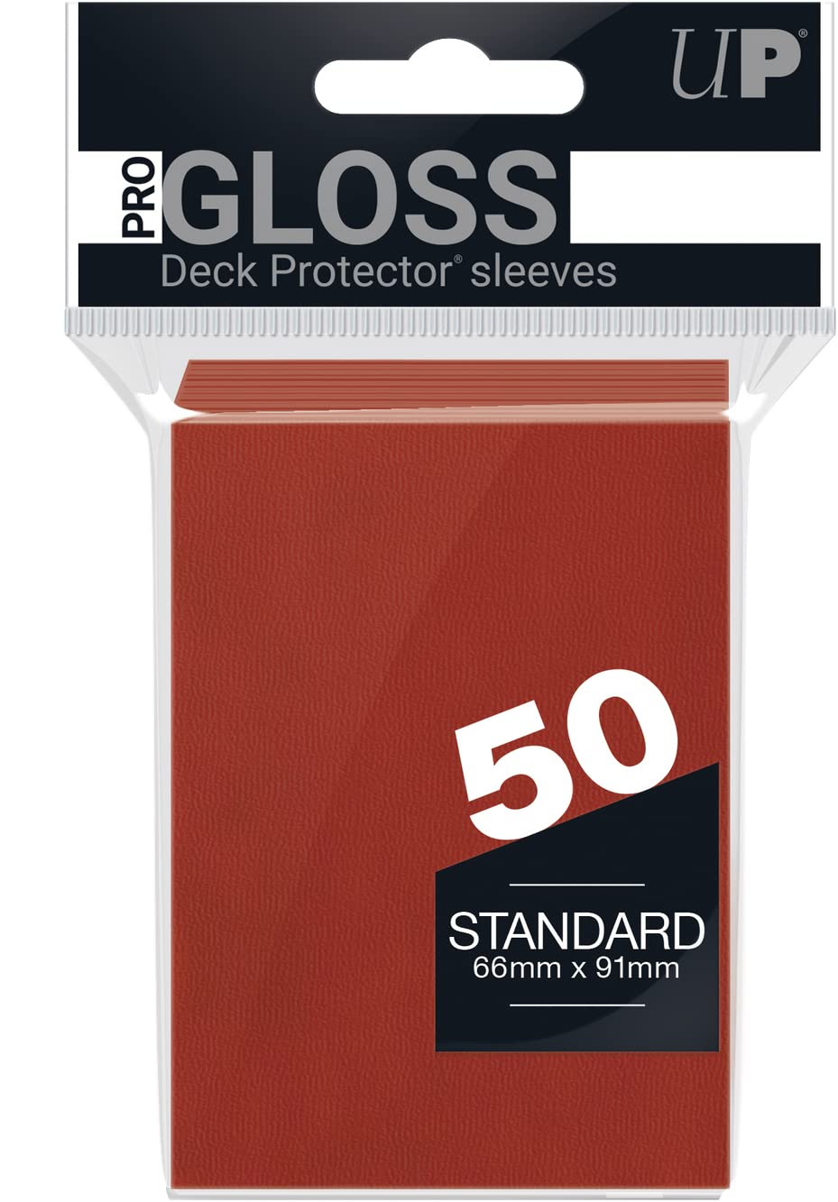 Ultra Pro - PRO Gloss 50ct Standard Size Card Protector Sleeves (Red) - Protect You Collectible Trading Cards, Sports Cards, & Gaming Cards with a Bright and Vibrant Color