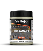 Vallejo - Diorama FX Thick Mud | Industrial Mud 200 ml (6.76 fl.oz.) | Premium Acrylic Color For Modelers & Miniature Enthusiasts