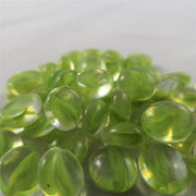 Glass Stones Tube Green Catseye (20)