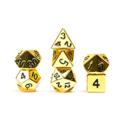 Metal Dice Polyhedral Set of 7 die (7) Gold