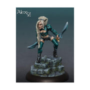 Reaper Caryth Female Dark Elf Miniature Figure 25mm Heroic Scale Bones USA Miniatures