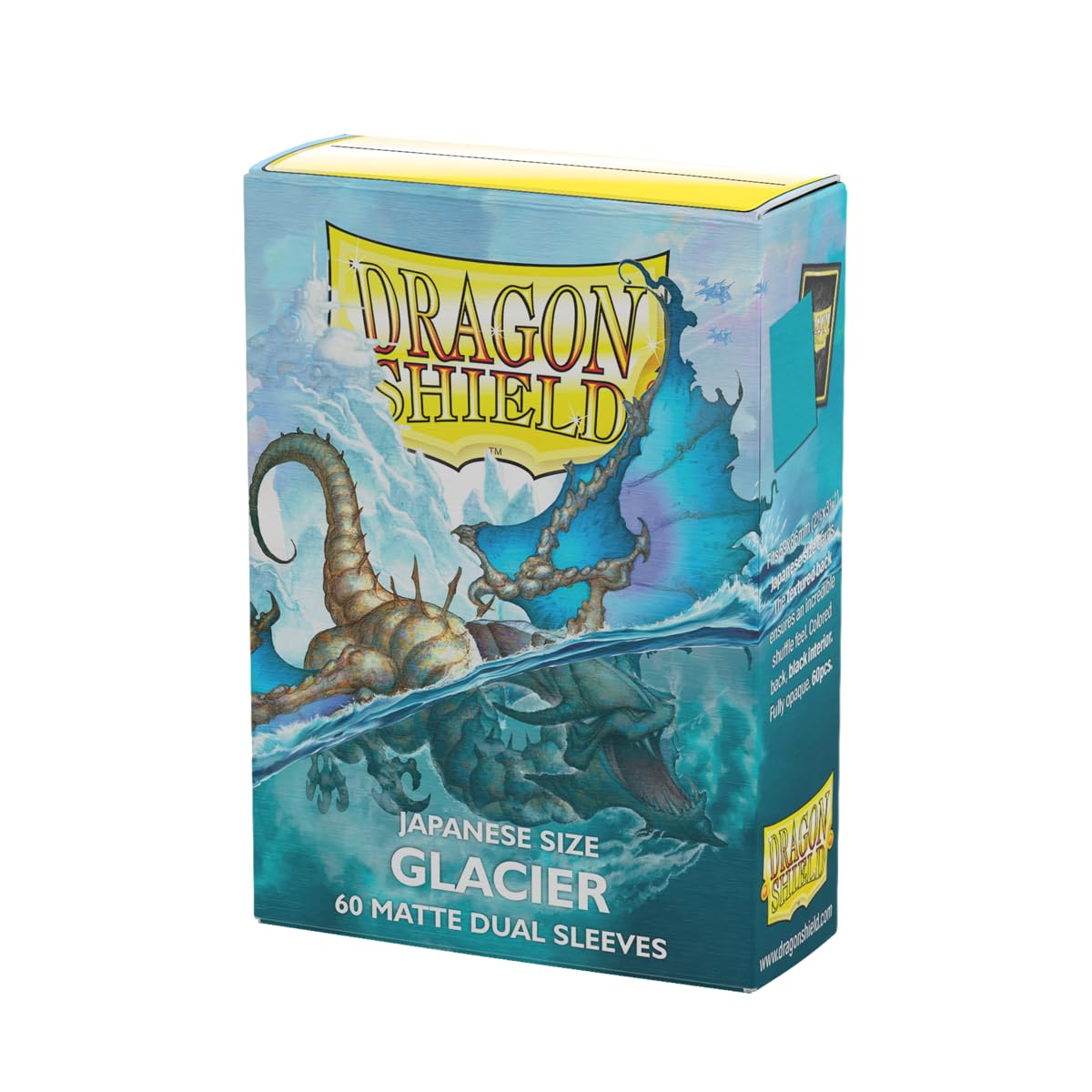 Dragon Shield - Matte Dual - Japanese Size Card Sleeves | 60 CT - Smooth & Tough Premium TCG Sleeves - Compatible with Yu-Gi-Oh, Naruto, Cardfight & Vanguard | Glacier