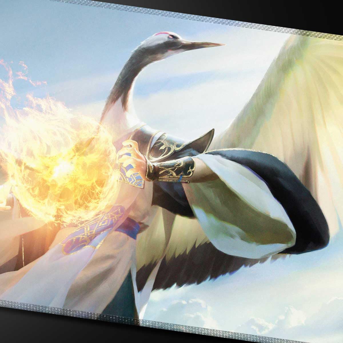 Ultra PRO - Commander Series #5 - Three Color Wedge - Kykar Stitched Playmat for Magic: The Gathering | Use as Mousepad, Desk Mat, Protects MTG Cards During Gameplay Best TCG Tournament Essential