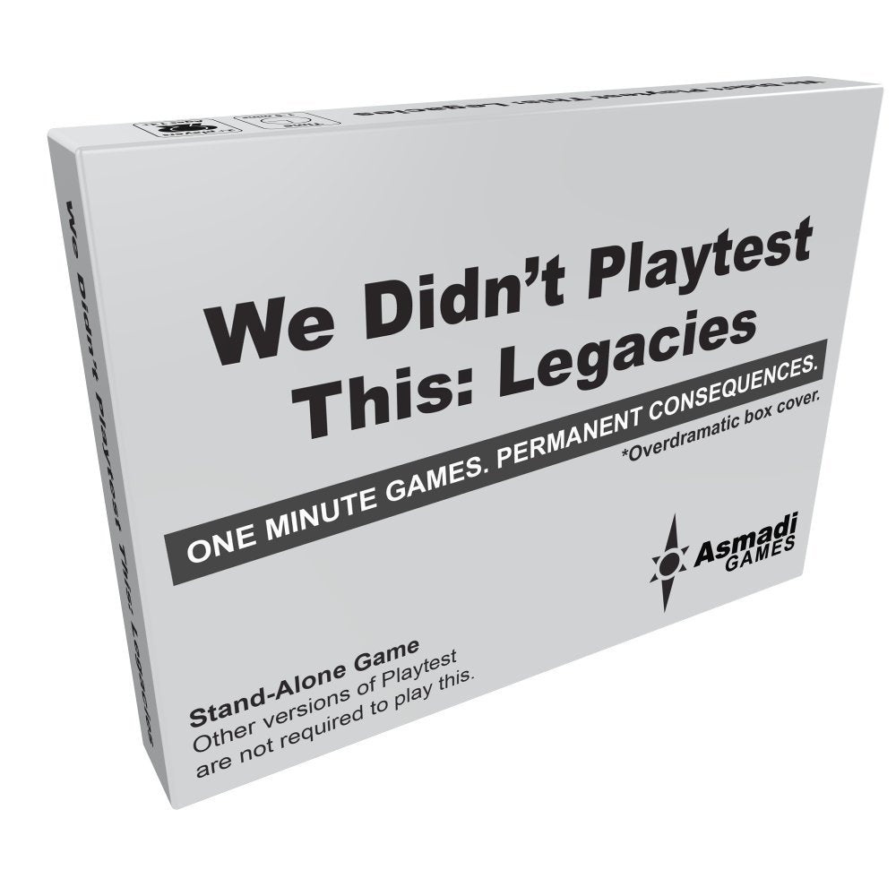 Asmadi Games We Didn't Playtest This: Legacies Card Game, Standard Packaging