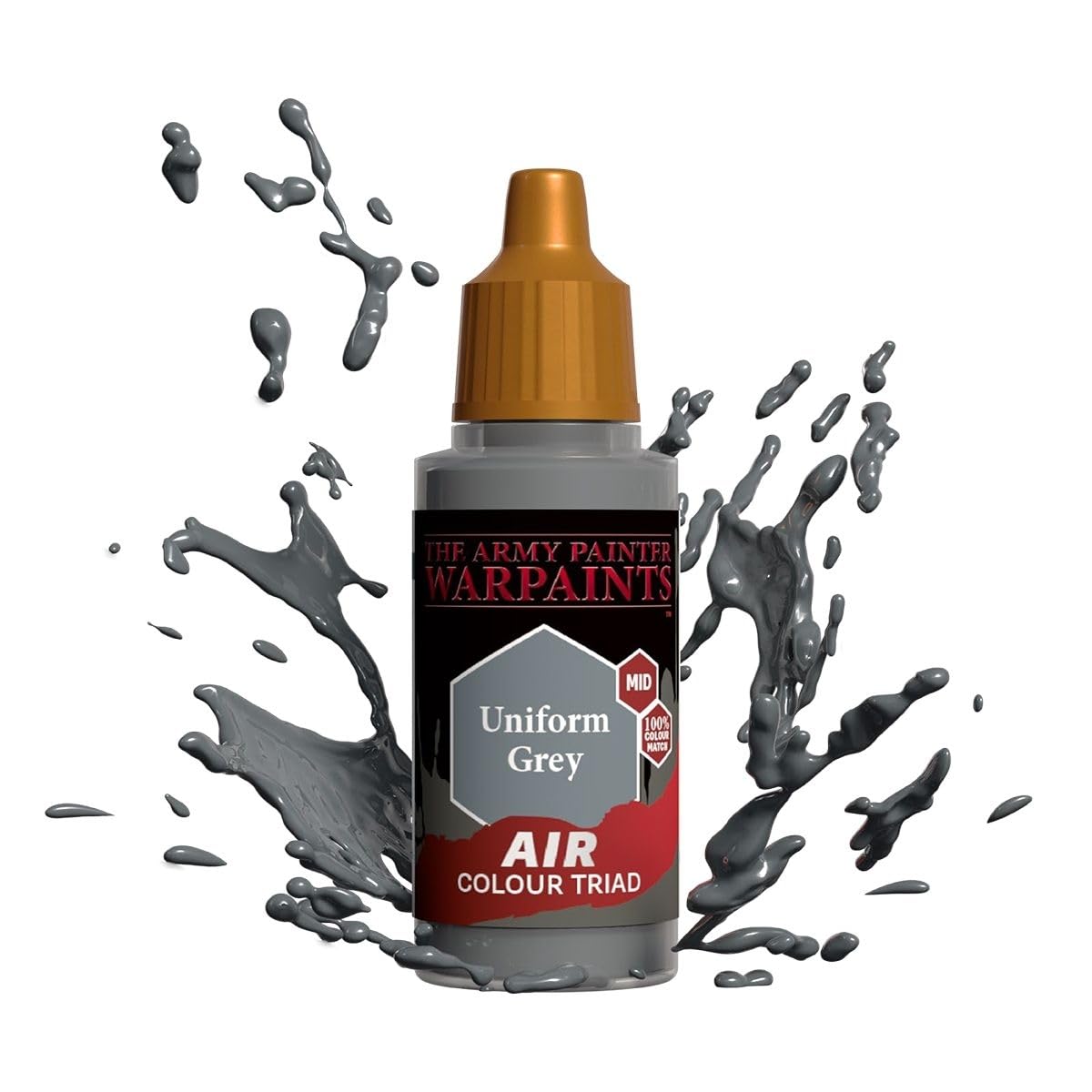 Warpaints: Acrylics: Air Uniform Grey – 1x 18ml Acrylic Paint by The Army Painter Hobby Paint – Dungeons and Dragons Miniatures, Warhammer 40K Miniatures, Models – TTRPG D&D DND