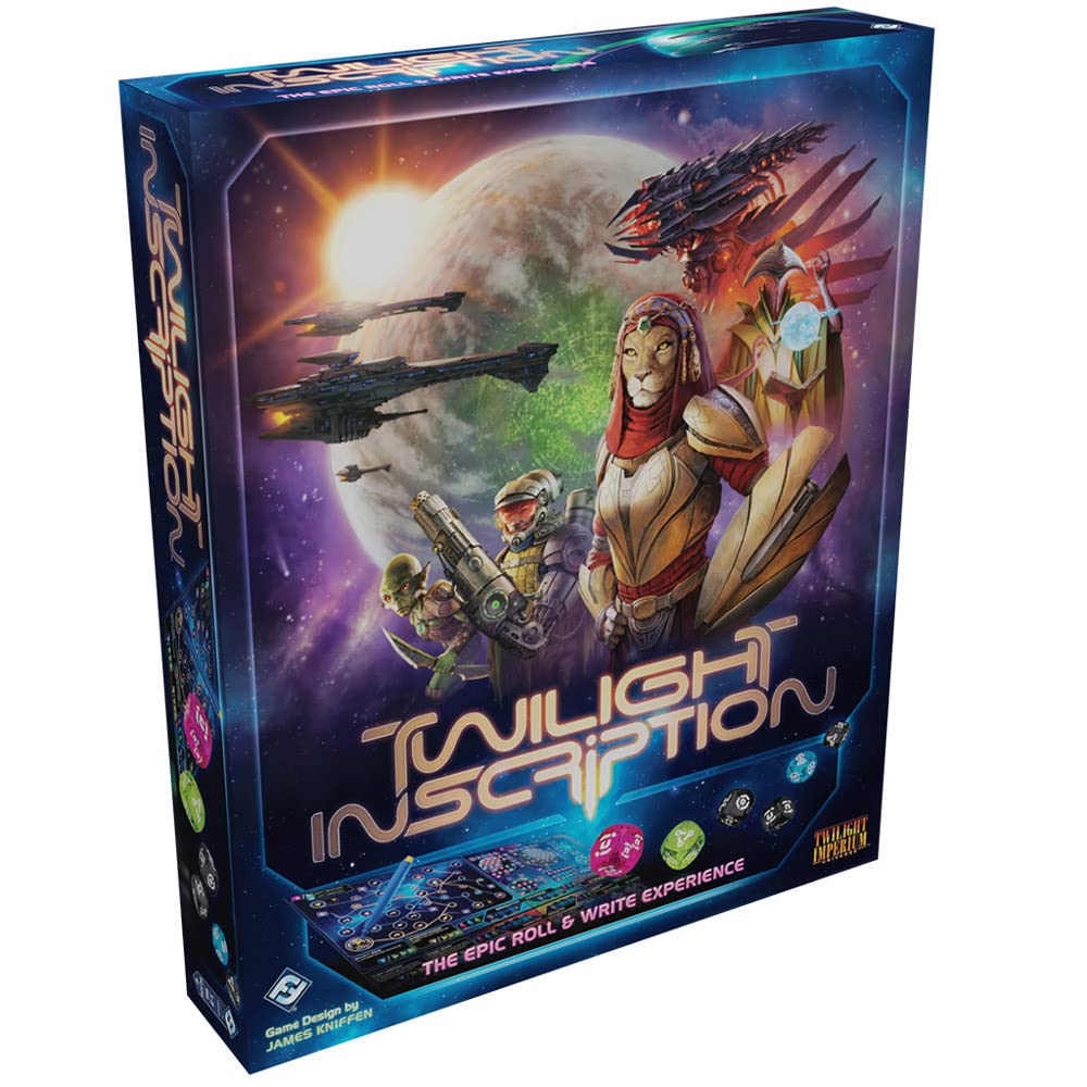Twilight Inscription Board Game - An Epic Roll-and-Write Galactic Strategy Game, Sci-Fi Adventure for Teens & Adults, Ages 14+, 1-8 Players, 90-120 Min Playtime