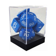 7-Set Cube Opaque Jumbo Blue with White