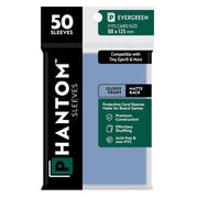 Phantom Sleeves: Evergreen Size 88 x 125mm: Glossy Front/Matte Back - 50 Pack - Transparent Protective Card Sleeves for Board Games & Trading Cards
