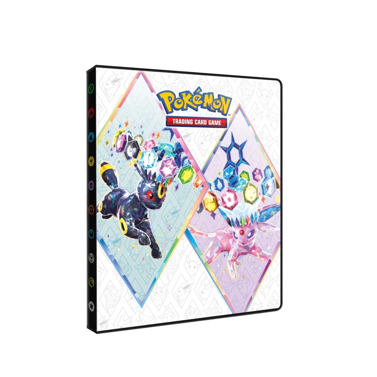 Ultra PRO Scarlet & Violet 4-Pocket Portfolio for Pokémon Cards - Vibrant Terestallized Espeon, Umbreon, Glaceon, Leafeon - Holds 80 Pokemon Cards or Standard Size Cards + 4 Oversized Cards