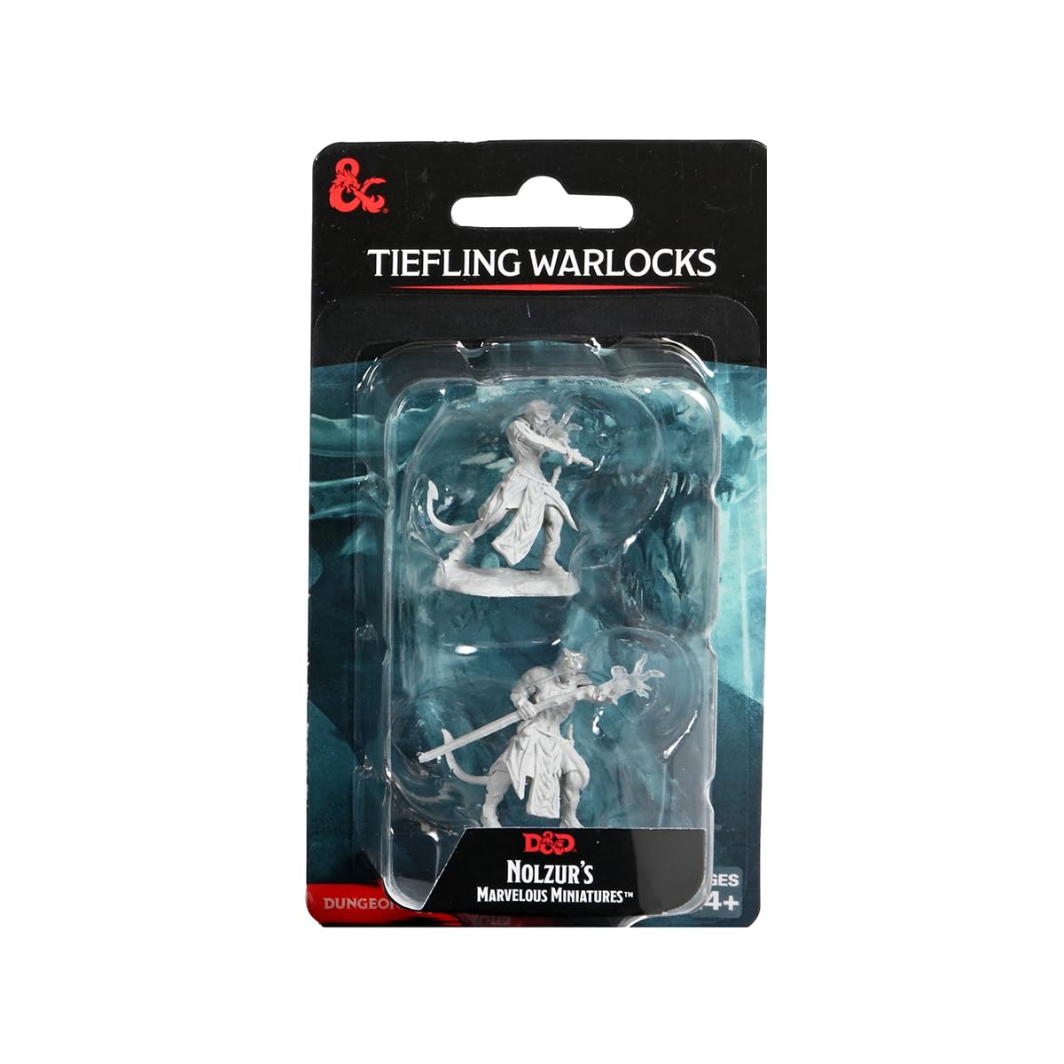 WizKids D&D Nolzur's Marvelous Miniatures: Tiefling Warlocks Dungeons and Dragons Unpainted Miniatures