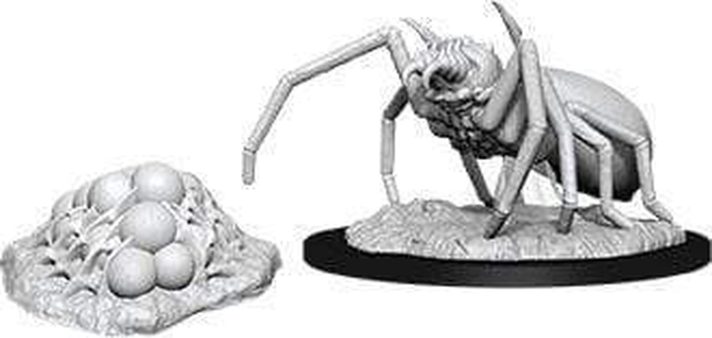 D&D: Nolzur's Marvelous Minis: Giant Spider & Egg Clutch W12 (Unpainted)