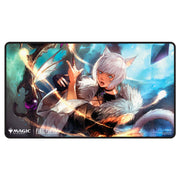 Final Fantasy x Universes Beyond Y'shtola, Secret Seeker Black Stitched Playmat for Magic: The Gathering