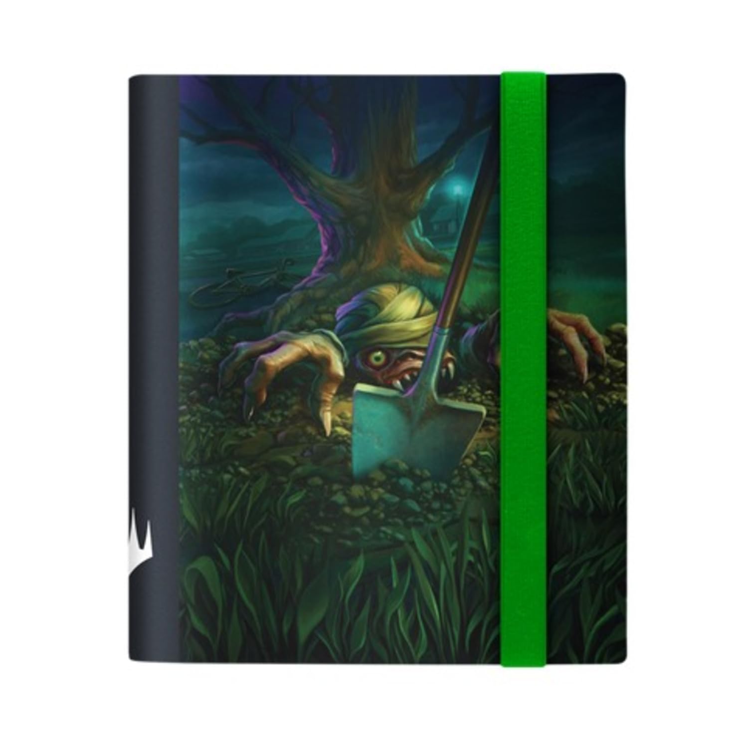 Ultra PRO - MTG Duskmourn 4-Pocket PRO-Binder FT. Exhume and Crypt Ghast, Protect and Store 160 Standard Size Cards in Side Loading Pockets, Slime Green Webbed Pages, MTG Artwork