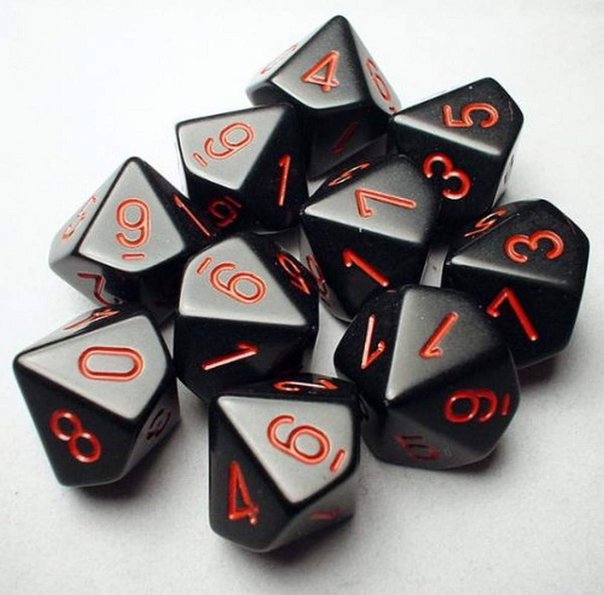 d10 Clamshell Opaque Blue with Red (10)