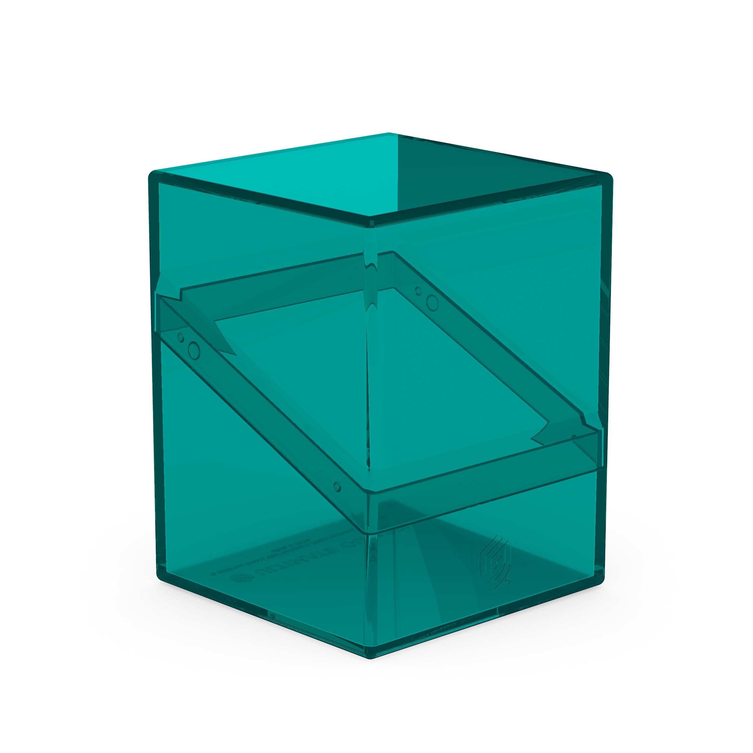 Ultimate Guard Boulder 100+ Clear, Deck Case for 100 Double-Sleeved TCG Cards, Malachite, Secure & Durable Storage for Trading Card Games, Transparent
