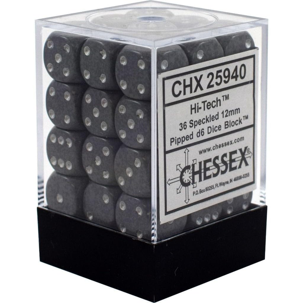 d6 Cube 12mm Speckled Hi-Tech (36)