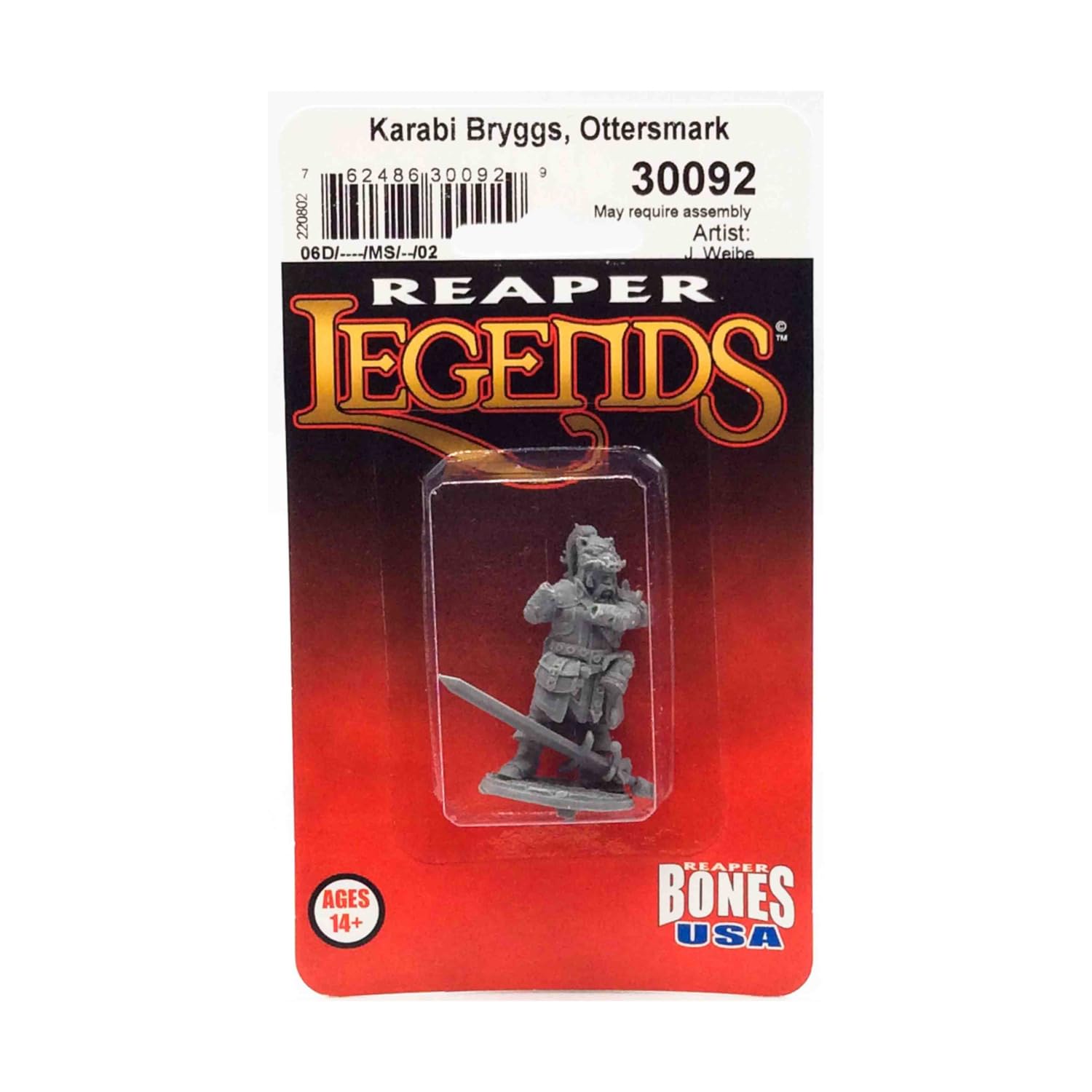 Karabi Bryggs Ottersmark Miniature Figure 25mm Heroic Scale Reaper Bones USA Reaper Miniatures