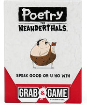 Exploding Kittens Poetry for Neanderthals Grab & Game 2+ Players - Ages 7+ - 10 Minutes to Play - Travel Sized Word Guessing Game - Party Game, Family Game Night, Kid and Adult Card Game