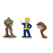 Toynk Fallout T-51 Power Armor and Vault Boy (Classic) 3-Inch Mini Figure Set 2-Pack for Adults | Includes Build-A-Figure Deathclaw Piece