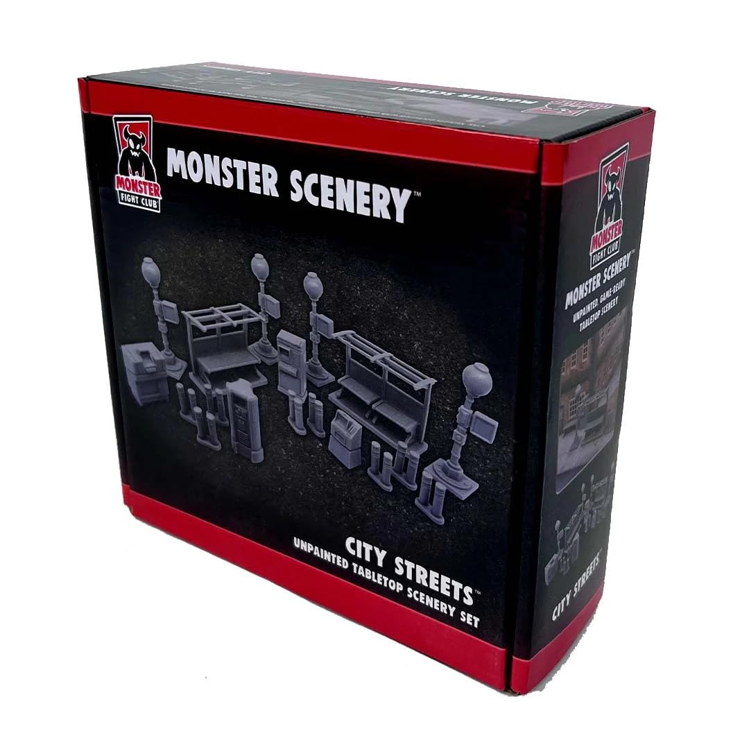 Monster Scenery: City Streets (Unpainted Tabletop Scenery Set)