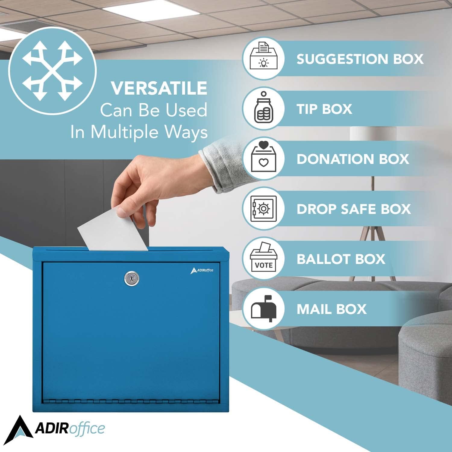 Wall Mountable Large Steel  Drop Box