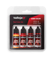 Vallejo - Red Color Set | Game Color | Contains 4 Bottles x 18 ml (0.60 fl.oz.)