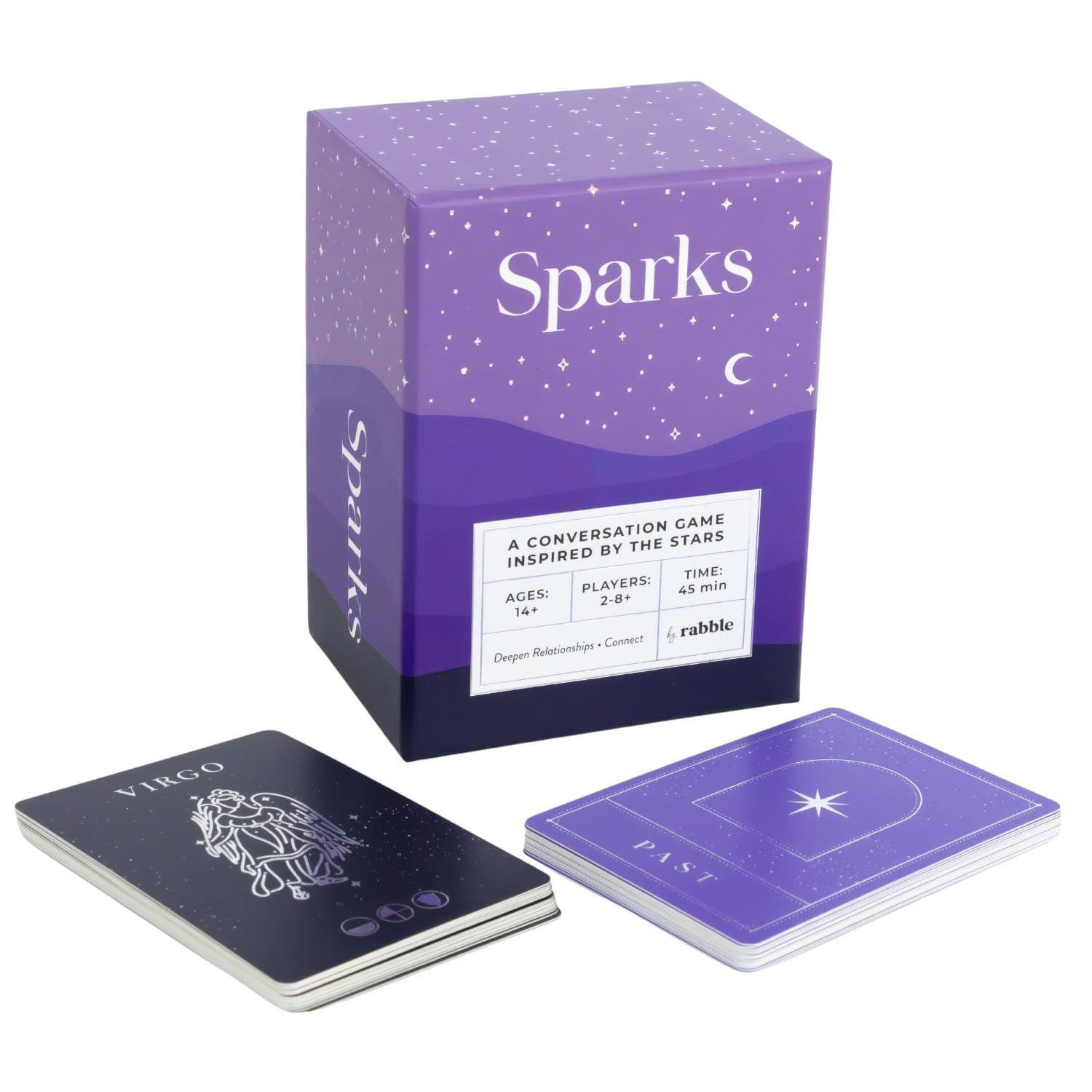 Rabble Sparks - A Conversation Game Inspired by The Stars 2-8 Players, Conversation Cards for Couples, Friends, Family, Card Games for Couples and Adults