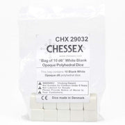 Chessex d6 16mm Blank White (10)