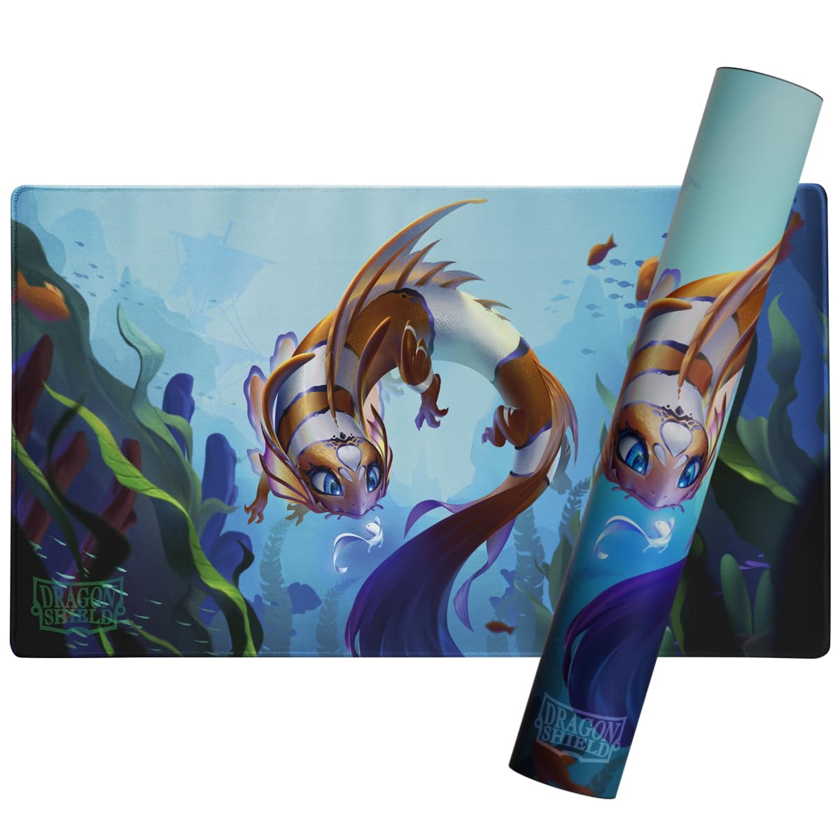 Dragon Shield Playmat – Standard Size TCG Playmat with Stitched Edges & Non-Slip Rubber Backing – Included Tube for Transport & Protection | Cinderfin