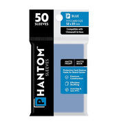 Phantom Sleeves: Blue Size 58 x 89mm: Matte Front/Back - 50 Pack - Transparent Protective Card Sleeves for Board Games, Trading Cards & Card Games