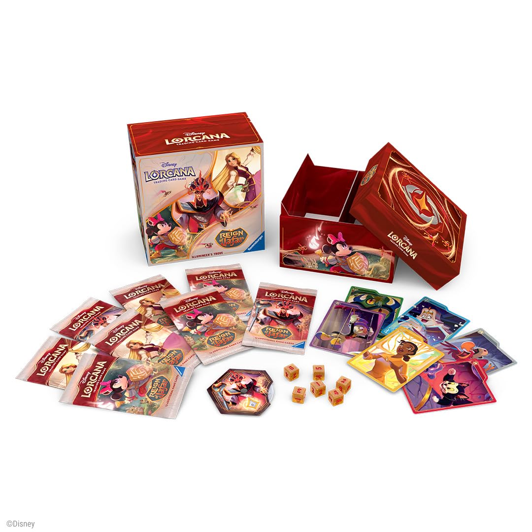Ravensburger Disney Lorcana TCG: Reign of Jafar Illumineer's Trove for Ages 8 and Up | Secure Card Storage | Includes Booster Packs & Comprehensive Guide | Original Disney Artwork