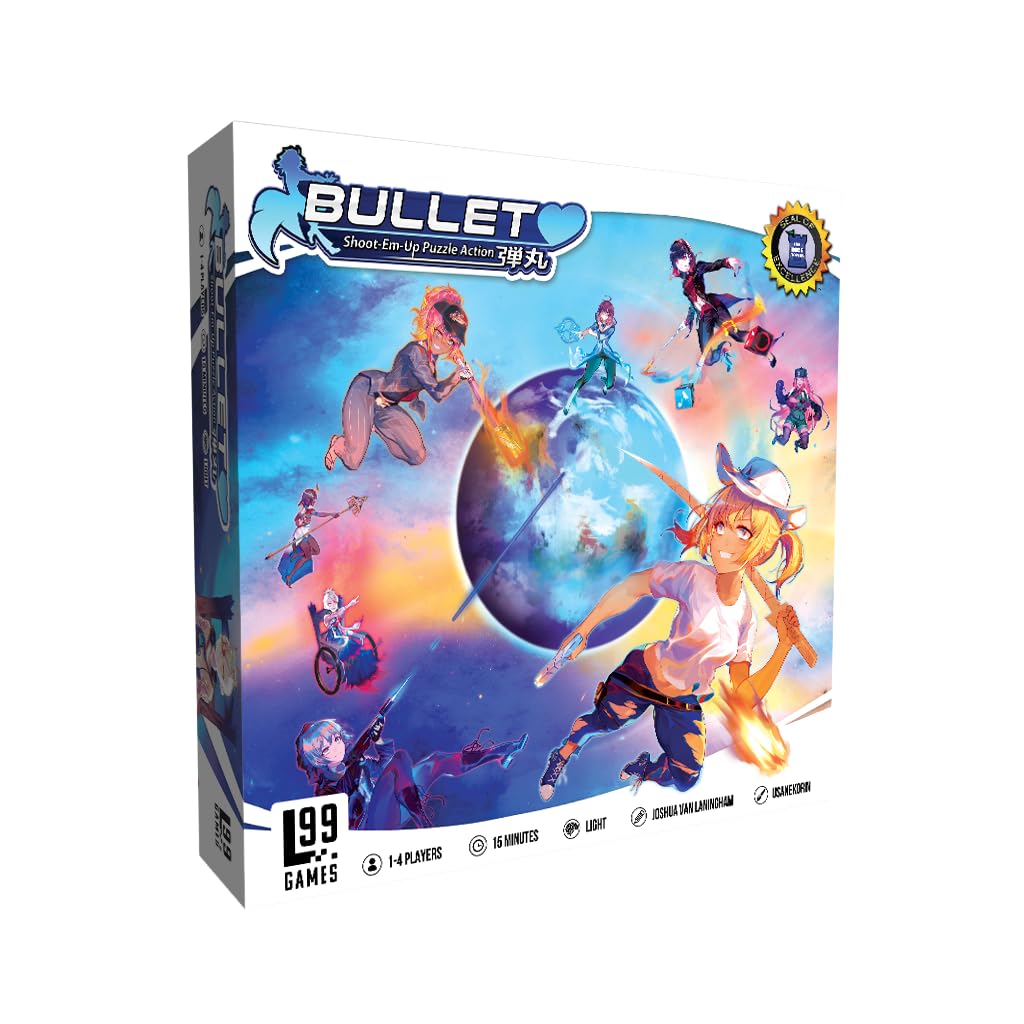 Bullet Heart – Puzzle-Battle Tabletop Game for 1-4 Players – 8 Heroines, Unique Powers, 4 Game Modes